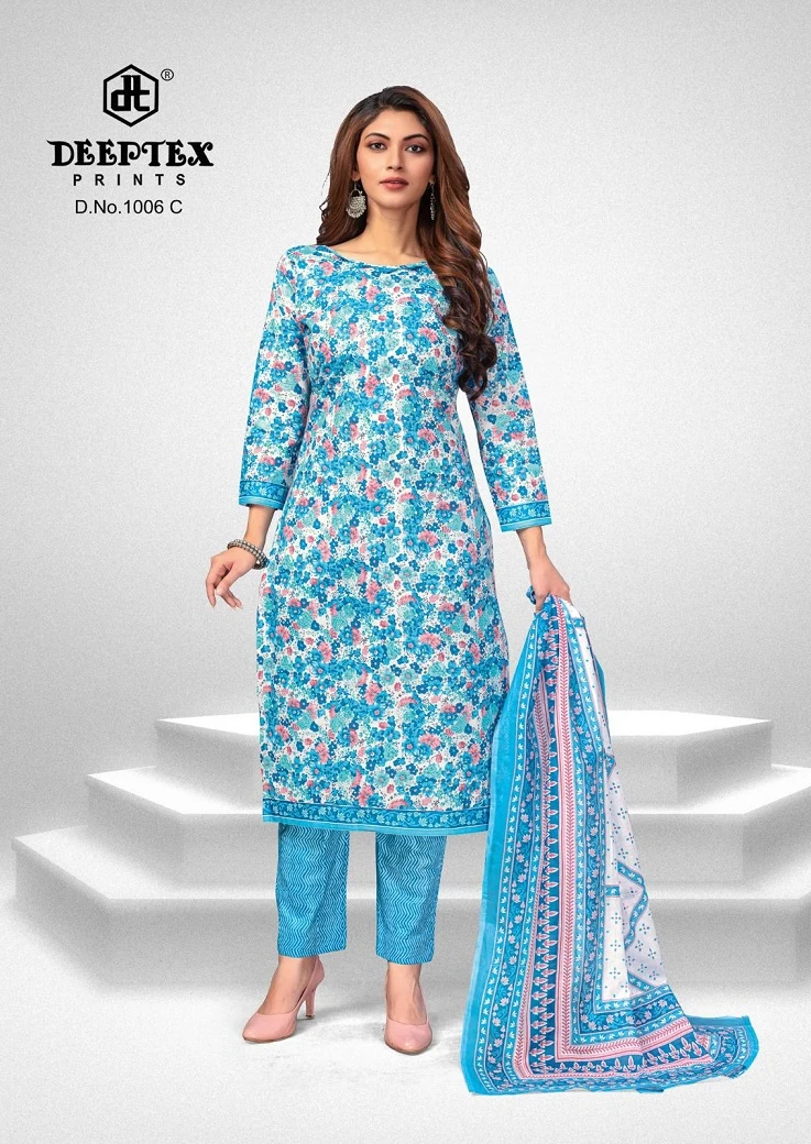 Deeptex Super Gold Vol 1 Pure Cotton Wholesale Salwar Suit Catalog — Wholesale Salwar Suits, Deeptex wholesale from Surat - Gallery Image 3